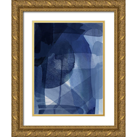 Azul Gold Ornate Wood Framed Art Print with Double Matting by Urban Road