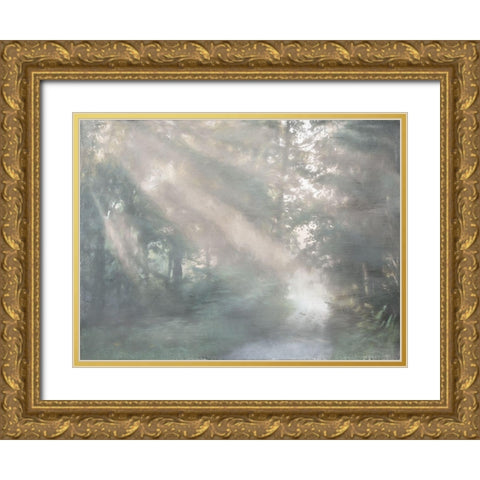 Ambience Gold Ornate Wood Framed Art Print with Double Matting by Urban Road
