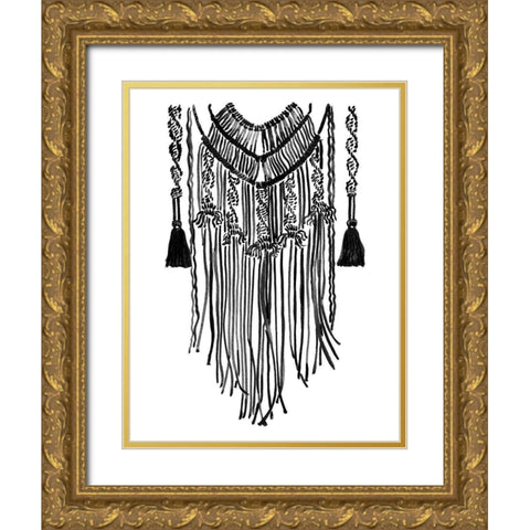 Wanderer Charcoal Gold Ornate Wood Framed Art Print with Double Matting by Urban Road