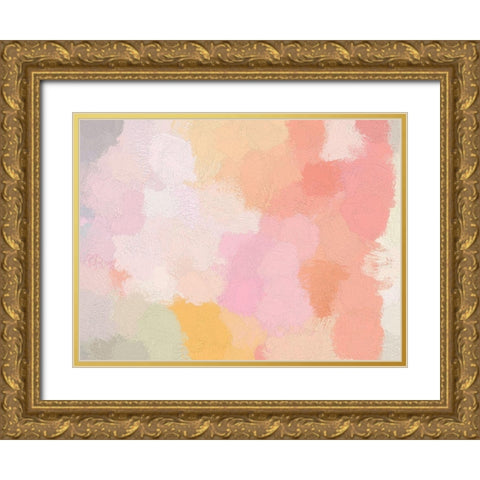 Peachy Keen Gold Ornate Wood Framed Art Print with Double Matting by Urban Road