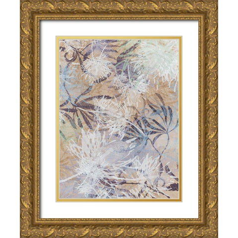 Etch I Gold Ornate Wood Framed Art Print with Double Matting by Urban Road