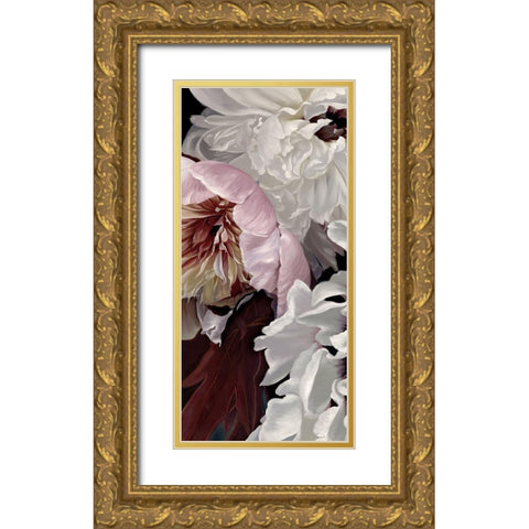Fleur Triptych - Panel 1 Gold Ornate Wood Framed Art Print with Double Matting by Urban Road