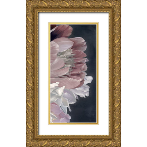 Fleur Triptych - Panel 3 Gold Ornate Wood Framed Art Print with Double Matting by Urban Road
