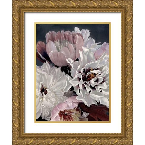 Fleur Gold Ornate Wood Framed Art Print with Double Matting by Urban Road