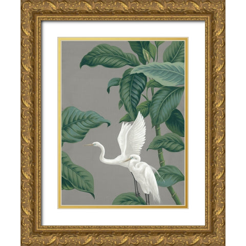 Paper Crane III Gold Ornate Wood Framed Art Print with Double Matting by Urban Road