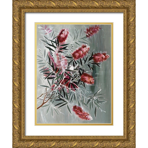 Myrtle Gold Ornate Wood Framed Art Print with Double Matting by Urban Road