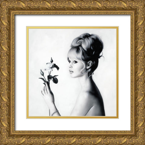 Bardot Gold Ornate Wood Framed Art Print with Double Matting by Urban Road