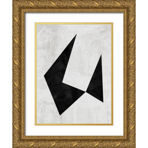Origami Gold Ornate Wood Framed Art Print with Double Matting by Urban Road