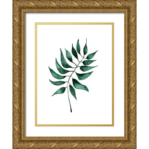 Oak Green Poster Gold Ornate Wood Framed Art Print with Double Matting by Urban Road