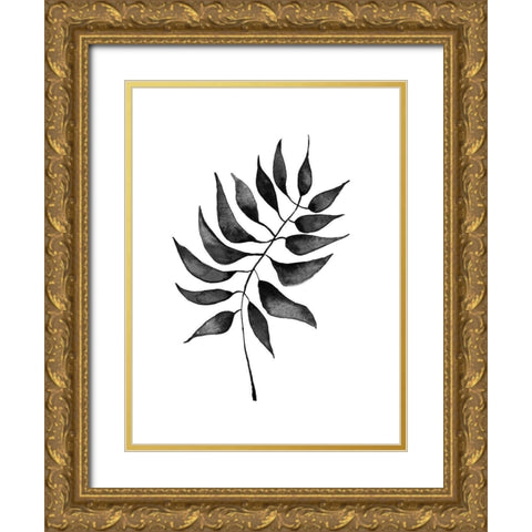 Oak Black Poster Gold Ornate Wood Framed Art Print with Double Matting by Urban Road