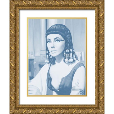 Cleopatra Dusk Poster Gold Ornate Wood Framed Art Print with Double Matting by Urban Road