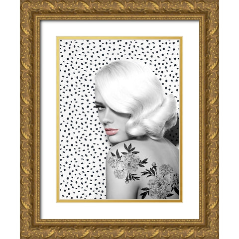 Gwen Poster Gold Ornate Wood Framed Art Print with Double Matting by Urban Road