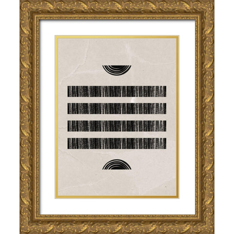 Moshi Gold Ornate Wood Framed Art Print with Double Matting by Urban Road