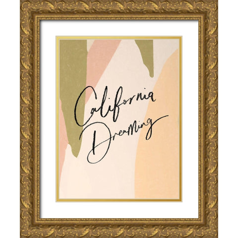 California Dreaming Poster Gold Ornate Wood Framed Art Print with Double Matting by Urban Road
