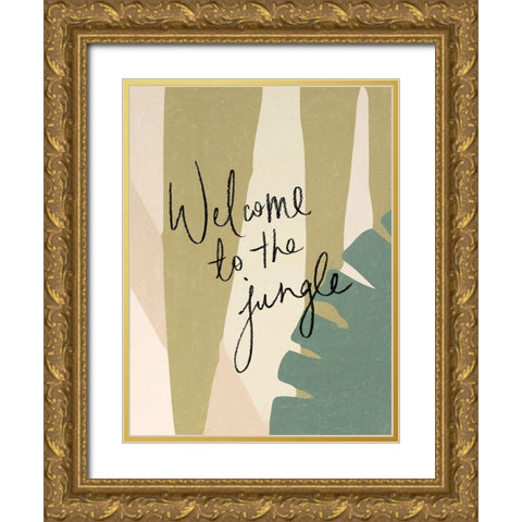 Welcome to the Jungle Poster Gold Ornate Wood Framed Art Print with Double Matting by Urban Road