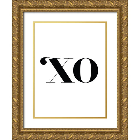 Ex Oh Poster Gold Ornate Wood Framed Art Print with Double Matting by Urban Road