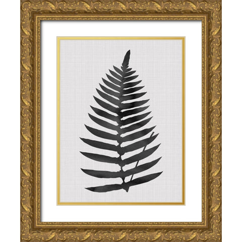 Beech Black Poster Gold Ornate Wood Framed Art Print with Double Matting by Urban Road