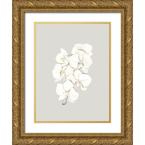 Beige Lilies Poster Gold Ornate Wood Framed Art Print with Double Matting by Urban Road