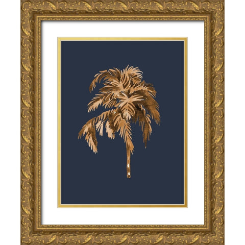 Golden Palm III  Gold Ornate Wood Framed Art Print with Double Matting by Urban Road
