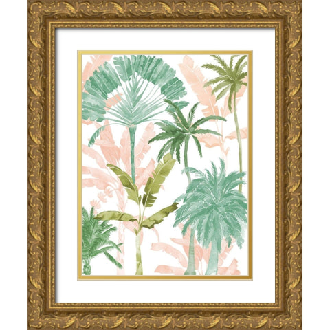 Exotic Palms I Poster Gold Ornate Wood Framed Art Print with Double Matting by Urban Road