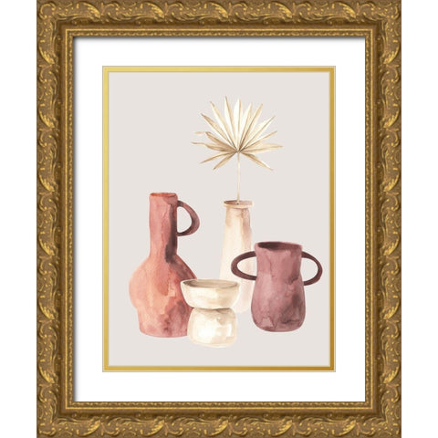 Ceramic Pots I Poster Gold Ornate Wood Framed Art Print with Double Matting by Urban Road