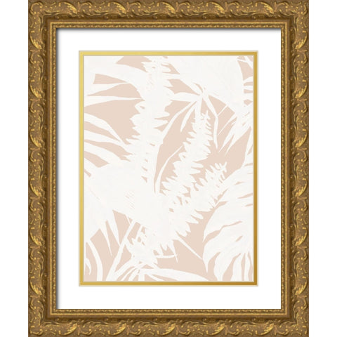 Neutral Palms II Poster Gold Ornate Wood Framed Art Print with Double Matting by Urban Road