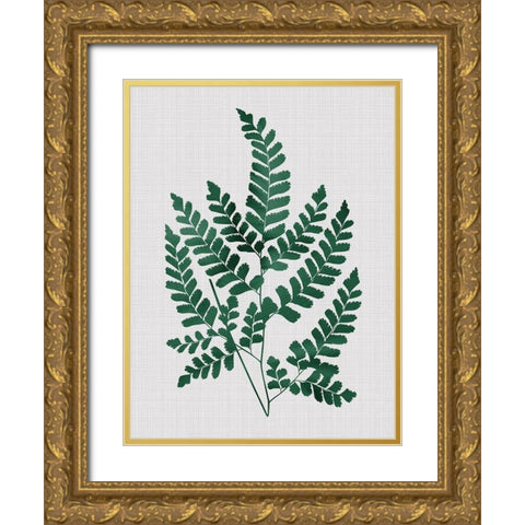 Chestnut Green Poster Gold Ornate Wood Framed Art Print with Double Matting by Urban Road