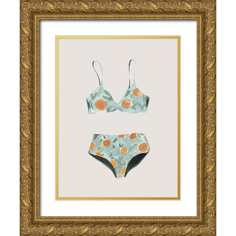 Swimsuit II Poster Gold Ornate Wood Framed Art Print with Double Matting by Urban Road