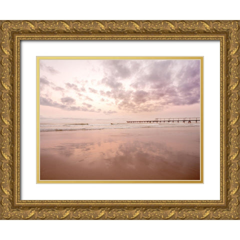 The Pier Poster Gold Ornate Wood Framed Art Print with Double Matting by Urban Road