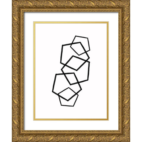 Invert Poster Gold Ornate Wood Framed Art Print with Double Matting by Urban Road