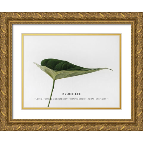 Bruce Lee Quote: Intensity Gold Ornate Wood Framed Art Print with Double Matting by ArtsyQuotes