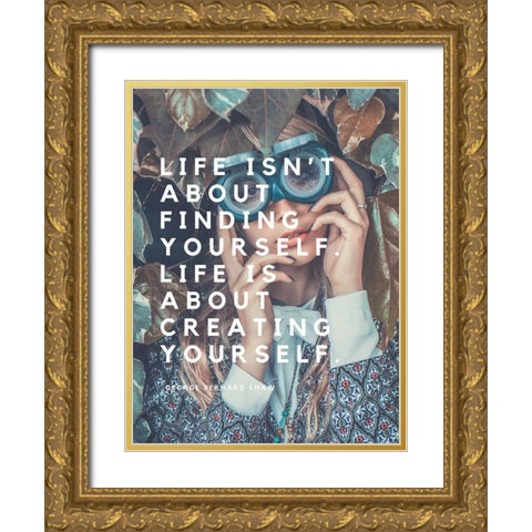 George Bernard Shaw Quote: Finding Yourself Gold Ornate Wood Framed Art Print with Double Matting by ArtsyQuotes