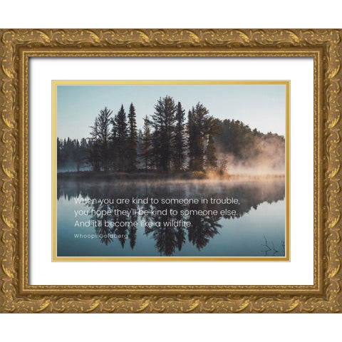 Whoopi Goldberg Quote: Wildfire Gold Ornate Wood Framed Art Print with Double Matting by ArtsyQuotes