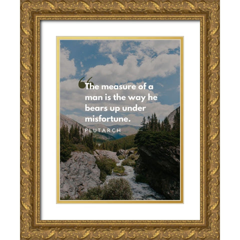 Plutarch Quote: Misfortune Gold Ornate Wood Framed Art Print with Double Matting by ArtsyQuotes
