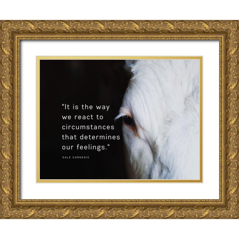 Dale Carnegie Quote: Our Feelings Gold Ornate Wood Framed Art Print with Double Matting by ArtsyQuotes