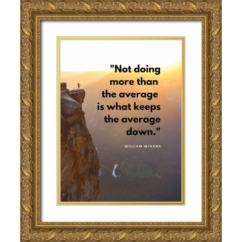 William Winans Quote: Never Say Again Gold Ornate Wood Framed Art Print with Double Matting by ArtsyQuotes