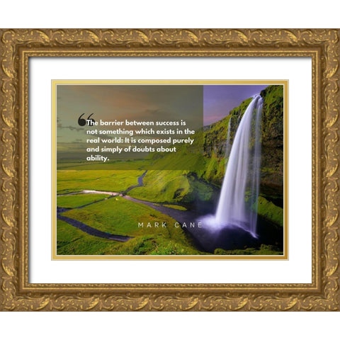 Mark Cane Quote: Barrier Between Gold Ornate Wood Framed Art Print with Double Matting by ArtsyQuotes