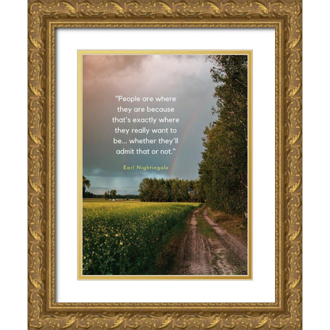 Earl Nightingale Quote: People Gold Ornate Wood Framed Art Print with Double Matting by ArtsyQuotes
