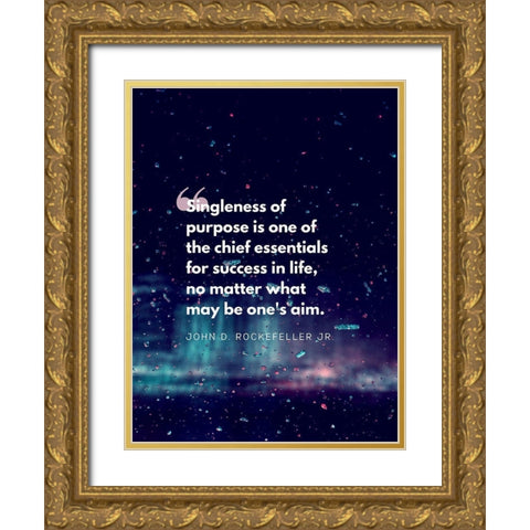 John D. Rockefeller Jr. Quote: Chief Essentials Gold Ornate Wood Framed Art Print with Double Matting by ArtsyQuotes