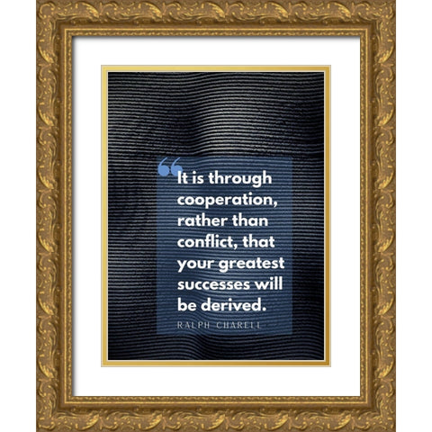 Ralph Charell Quote: Greatest Successes Gold Ornate Wood Framed Art Print with Double Matting by ArtsyQuotes
