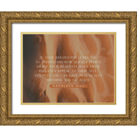 Napoleon Hill Quote: Your Imagination Gold Ornate Wood Framed Art Print with Double Matting by ArtsyQuotes