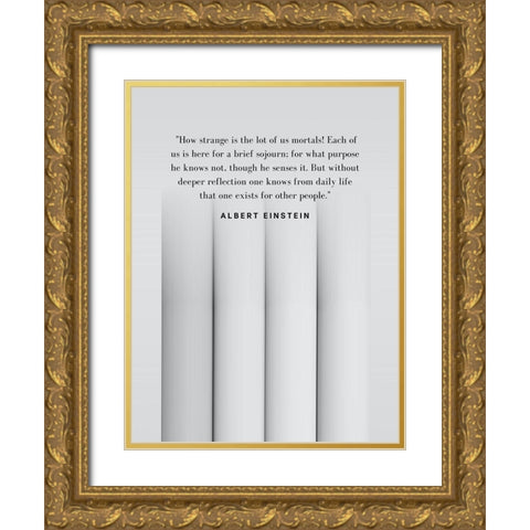 Albert Einstein Quote: Purpose Gold Ornate Wood Framed Art Print with Double Matting by ArtsyQuotes