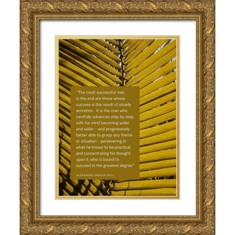 Alexander Graham Bell Quote: Successful Men Gold Ornate Wood Framed Art Print with Double Matting by ArtsyQuotes