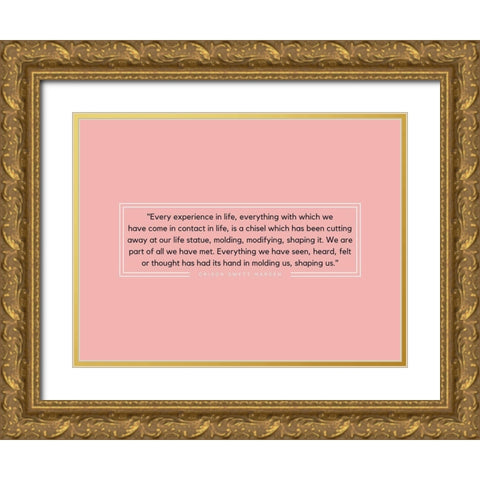 Orison Swett Marden Quote: Experience in Life Gold Ornate Wood Framed Art Print with Double Matting by ArtsyQuotes