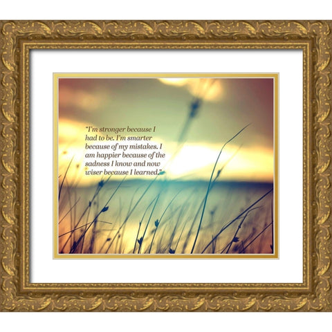 Artsy Quotes Quote: Wiser Gold Ornate Wood Framed Art Print with Double Matting by ArtsyQuotes