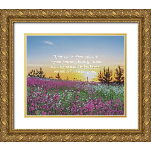 Artsy Quotes Quote: Your Journey Gold Ornate Wood Framed Art Print with Double Matting by ArtsyQuotes