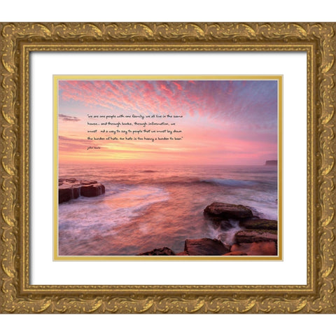 John Lewis Quote: Too Heavy a Burden Gold Ornate Wood Framed Art Print with Double Matting by ArtsyQuotes