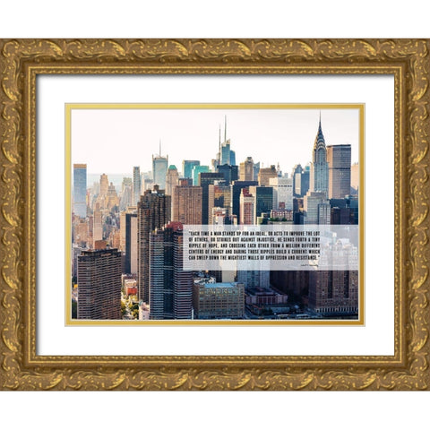 Robert F. Kennedy Quote: Stands Up For an Ideal Gold Ornate Wood Framed Art Print with Double Matting by ArtsyQuotes