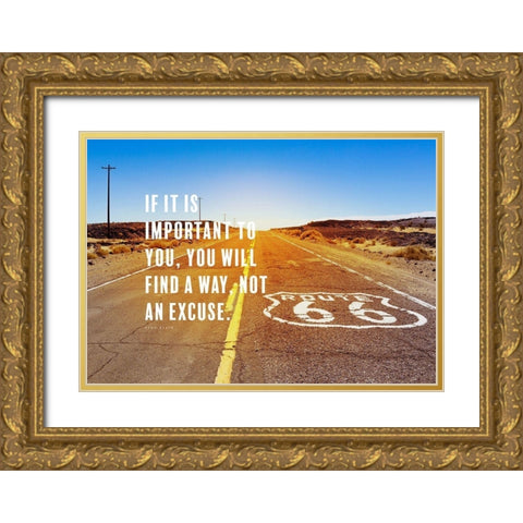 Ryan Blair Quote: Find a Way Gold Ornate Wood Framed Art Print with Double Matting by ArtsyQuotes