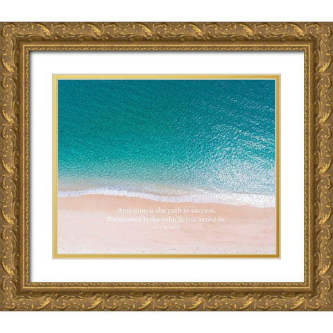 Bill Bradley Quote: Ambition Gold Ornate Wood Framed Art Print with Double Matting by ArtsyQuotes